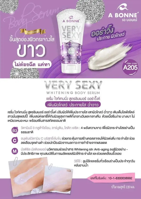 Abonne Very Sexy Brightening Body Serum X10 Gluta 150ml