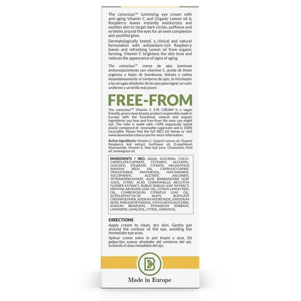 Biovene The Conscious No. 1 Vitamin C Luminising Anti-Ageing Eye Cream 30ml