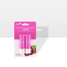 Pretty Moisturising Lip Balm Grape 2 Pack
