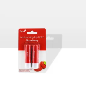 Pretty Moisturising Lip Balm Strawberry 2 Pack